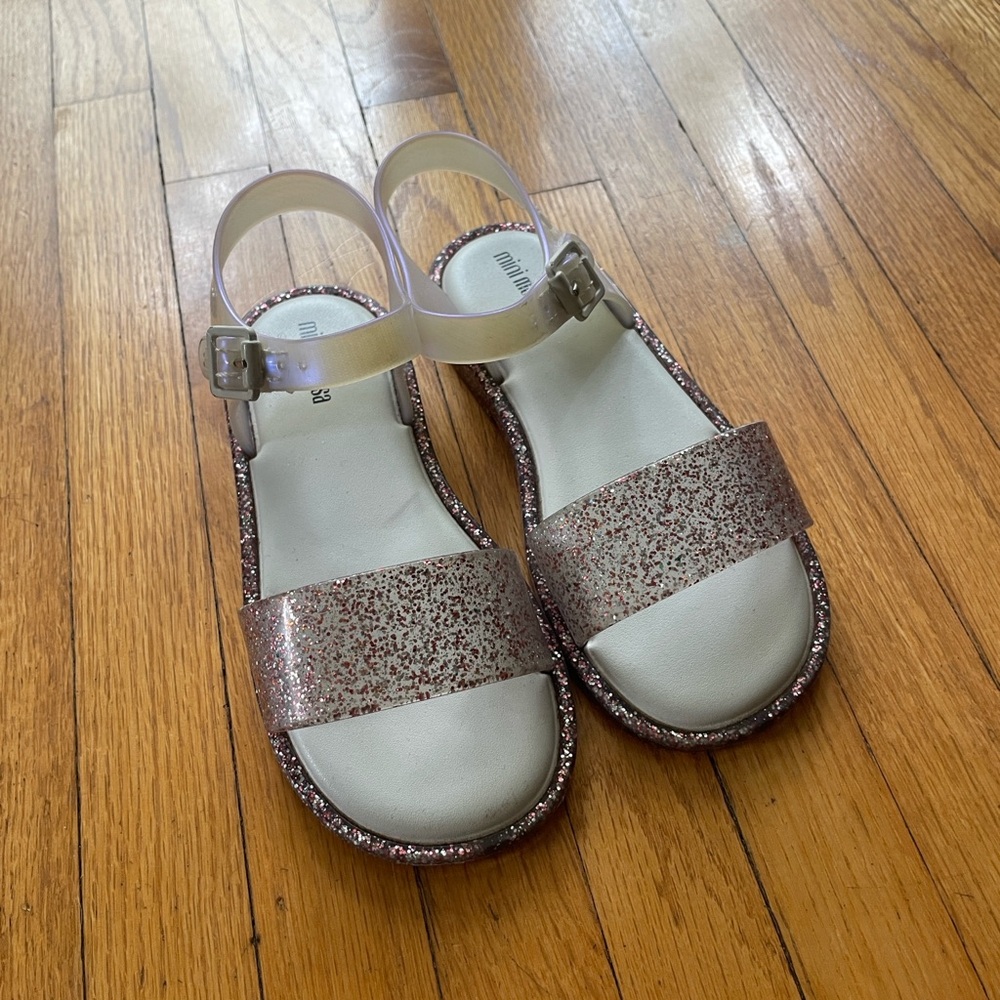 Mini Melissa Glitter Opalescent Sandals - Size 11